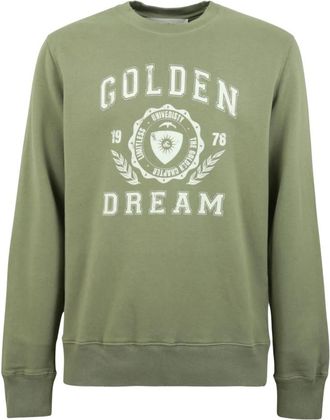 Golden Goose Archibald Sweatshirt - Heren - Sweatshirts - Groen - S - Katoen - Hoodies & sweatvesten