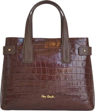 Pierre Cardin D223 Handtas - Dames - Tassen - Bruin - Maat: ONE Size Leer