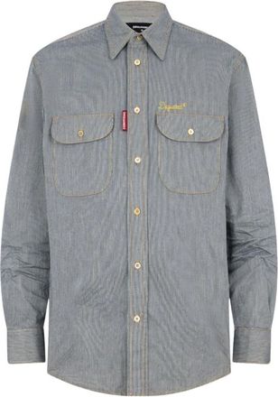 Dsquared2 Denim Shirt - Heren - Spijkeroverhemden - Blauw - M - Denim - Overhemden