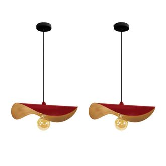 Tosel Suspensi&oacute;n lot 2 metal Alt.65cm rojo ;Pantalla: rojo