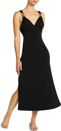 Robin Piccone Jane Chain Cover-Up Sundress in Black at Nordstrom, Size Small