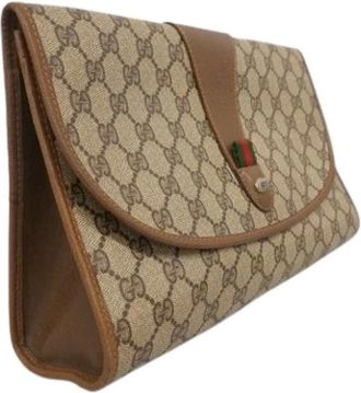 Gucci Pre-owned Clutches, female, Brown, Size: ONE SIZE Pre-owned Plastic Clutch