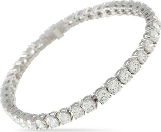 Luxury Bazaar Platinum 11.57ct Diamond Tennis Bracelet MF02-041526