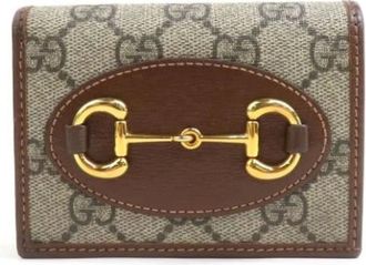Gucci Pre-owned Wallets, female, Brown, Size: ONE SIZE Pre-owned Fabric Wallet