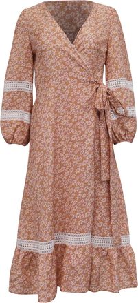 Maje Printed Wrap Dress in Multicolor Viscose