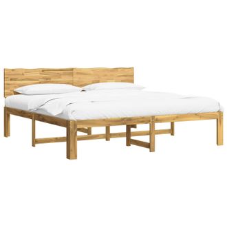 vidaXL Cama Doble Con Cabecero Rostock Blanco 180 X 200 Cm Vidaxl