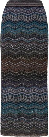 Missoni Midi Rok - Dames - Midirokken - Veelkleurig - S - Pailletten - Rokken