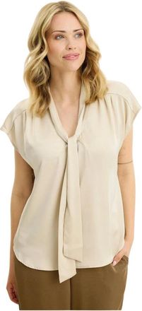 In Front Blouses Shirts - Dames - Blouses - Beige - S - Overhemden