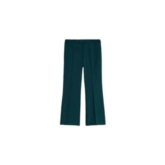Twinset Dark Green Flared Cropped Trousers