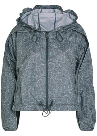 Stella McCartney Adidas X Stella Mccartney Printed Hooded Shell Jacket - Grey - M (UK12 / M)