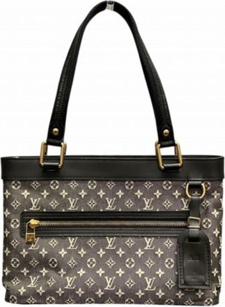 Louis Vuitton Noir Monogram Mini Handbag Tote Bag (Pre-Owned)