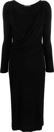 Alberta Ferretti Midi Kleedjes - Dames - Casual kleedjes - Zwart - S - Kleedjes