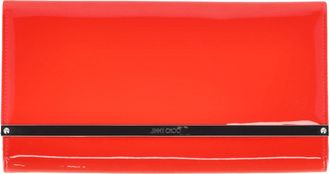 Jimmy Choo London Pre-owned Womens Flap Clutch Bag in Red Patent Leather - One Size