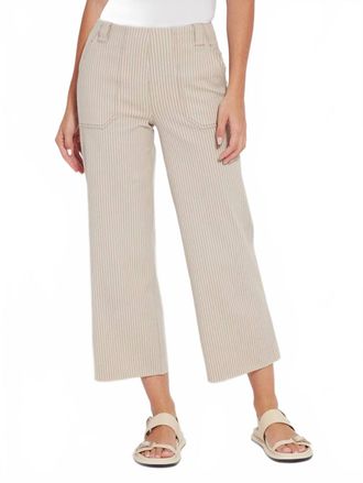Lyss&eacute; Kate Printed Wide Leg Crop Pants In Khaki