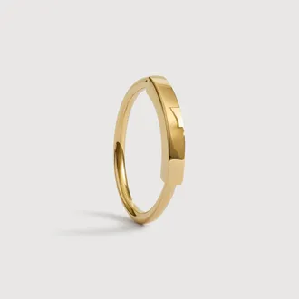 Monica Vinader Gold MV Linear Stacking Ring