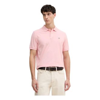 GANT Polo Shirt - Heren - Polos - Roze - S - Katoen - Tops