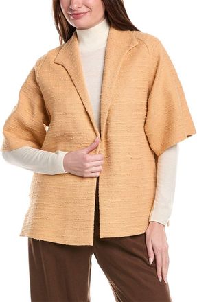 Lafayette 148 New York Wing Collar Short Sleeve Jacket