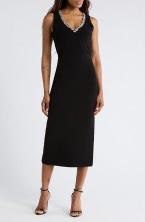 SIMKHAI Khari Sleeveless Midi Dress in Black at Nordstrom Rack, Size X-Small