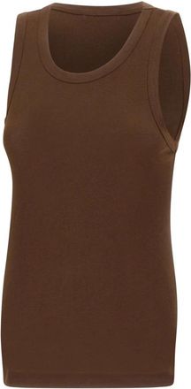 Entire studios Sheer Tank - Dames - Tops zonder mouwen - Bruin - L - Katoen - Tops