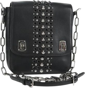 Miu Miu Pre-owned Leren Schoudertas - Dames - Vintage Schoudertas - Zwart - ONE Size - Leer - Vintage