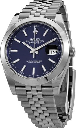 Rolex Pre-owned Rolex Datejust 41 Automatic Blue Dial Mens Watch 126300BLSJ