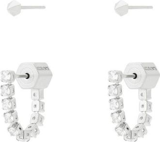 AllSaints Crystal Front-Back Stud Earrings Set at Nordstrom