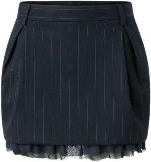 Pinko Pinko, Rokken, Dames, Blauw, 2Xs, Wol, Balloon Short Skirt
