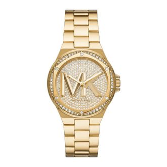 Michael Kors Accessoires, Dames, Geel, ONE Size, Gouden Lennox Horloge - Tijdloze Keuze