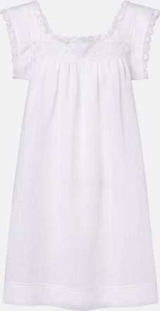 D&ocirc;en D&ocirc;en Almadia lace-trimmed ramie minidress