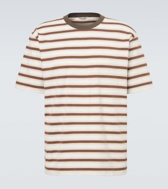 Auralee Striped cotton jersey T-shirt