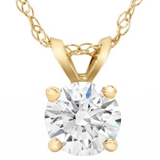 Pompeii3 5/8 Ct Diamond Solitaire Pendant Necklace Available in 14k White or Yellow Gold
