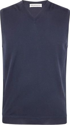 Goes Botanical V-hals Gilet - Heren - Spencers - Blauw - 3XL - Truien & Vesten