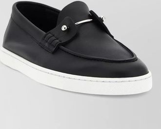 Christian Louboutin chambeliboat loafers round toe metal hardware