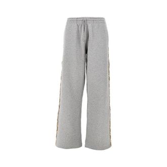 Burberry Wide leg sweatpants with Check details Woman XS