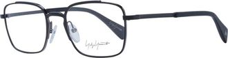 Yohji Yamamoto Zwarte Rechthoekige Metalen Optische Frames - Heren - Brillen - Zwart - ONE Size - Accessoires