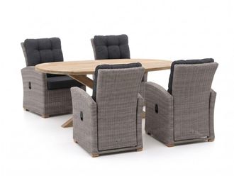 Intenso Furniture Intenso Mazzano/ROUGH-Y Ellips 200cm dining tuinset 5-delig verstelbaar