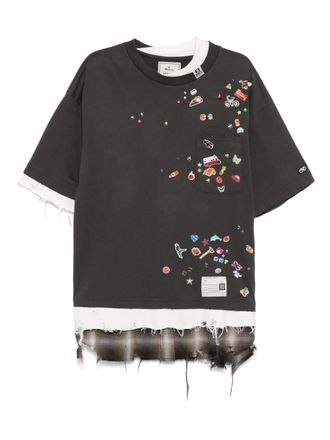 Miharayasuhiro layered T-shirt - men - Cotton - 52 - Grey