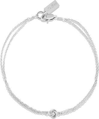 Set & Stones Lennan Love Knot Bracelet in Silver at Nordstrom, Size 7