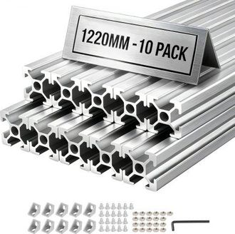 OEM Perfil De Extrusi&oacute;n De Aluminio 2020 Ranura En T Est&aacute;ndar Europeo, Carril Lineal De Extrusi&oacute;n 1220 Mm, Perfil De Aluminio Para Marcos De Impresoras 3d