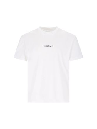 Maison Margiela Distorted Logo T-Shirt, In White Cotton