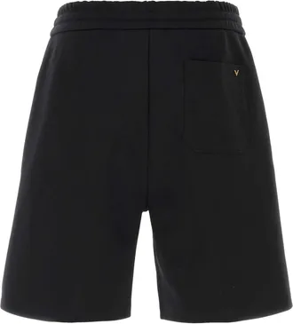 Valentino Garavani Mens Black Jersey Bermuda Shorts Nero Copl