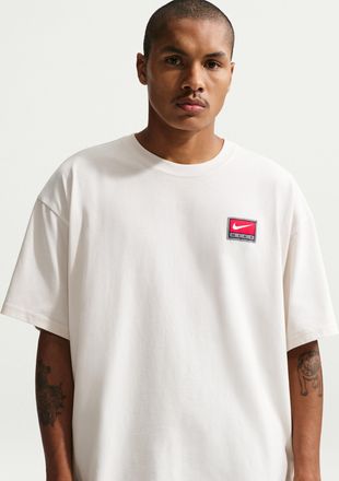 Nike Mens Life Short-Sleeve Boxy Knit Top in Grey | II4379-030