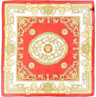 Versace Barocco Print Silk Scarf