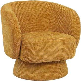 BIZZOTTO Julienne Mustard Swivel Armchair