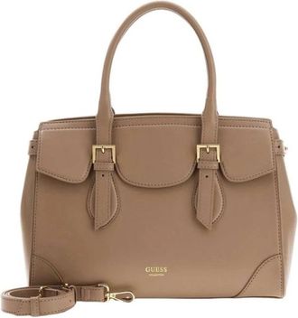 Guess Sofia Medium Satchel - Dames - Handtassen - Bruin - ONE Size - Leer - Tassen