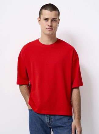Le 31 Mens Cropped T-shirt Oversized fit