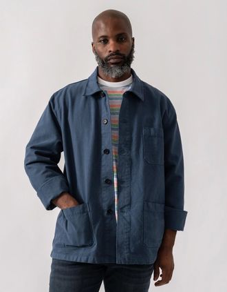 Colorful Standard Mens Colorful Standard Mens Organic Workwear Jacket - Petrol Blue - Size: 38/Regular