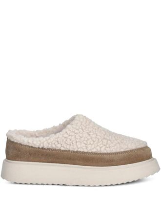 INUIKII Curly Micro slippers - women - Wool/Wool/Calf Leather/Polyethylene vinyl acetate (PEVA) - 40 - White