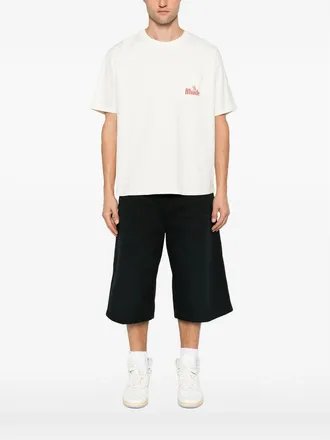 Rhude Logo-Embroidered T-Shirt - Beige