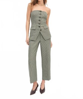 Favorite Daughter The Cropped Fiona Pant In Cheshire Houndstooth